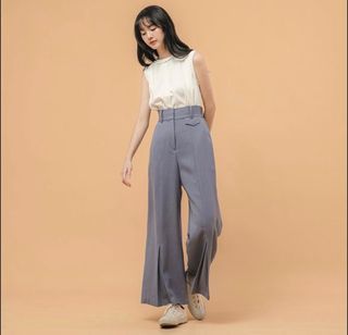 SUMI經典系列 純真合褶寬褲 寬褲 西裝褲