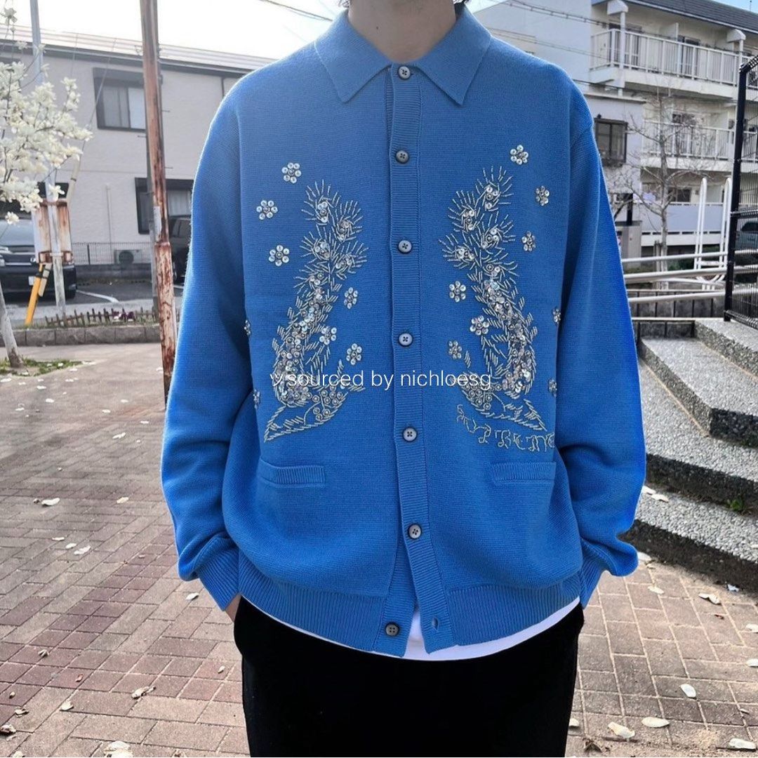 supreme beaded applique cardigan L - カーディガン