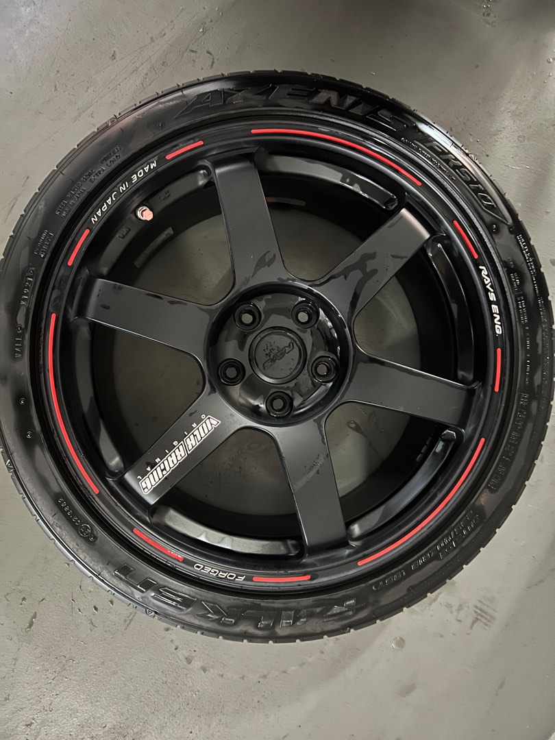TE37 Volk Racing, Car Accessories, Tyres & Rims on Carousell