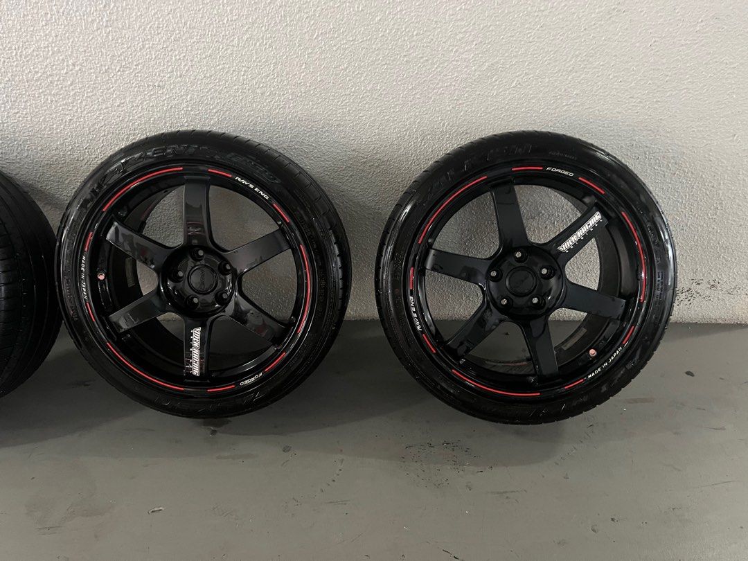 TE37 Volk Racing, Car Accessories, Tyres & Rims on Carousell