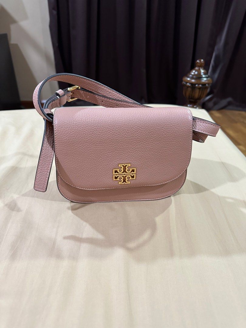 Tory Burch Britten small saddle bag, Luxury, Bags & Wallets on Carousell