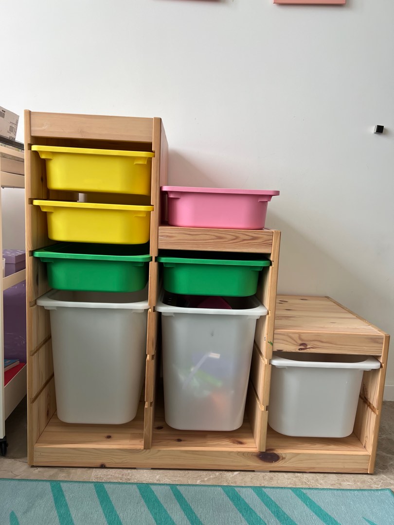 TROFAST IKEA FRAME WITH storage boxes, Babies & Kids, Baby Nursery