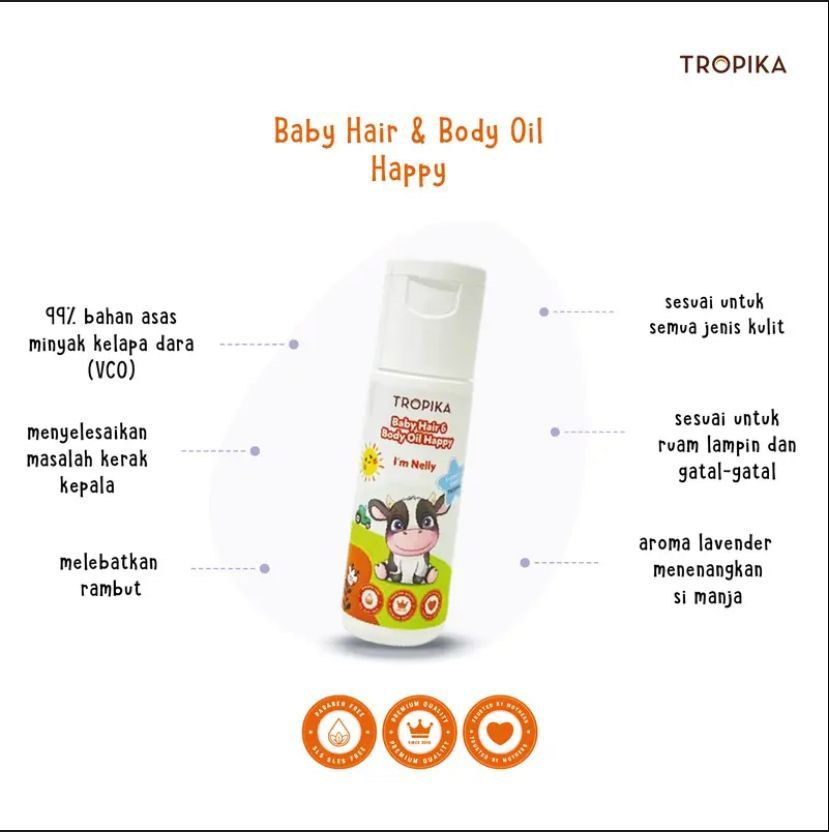 Tropika Baby Hair & Body Oil, Babies & Kids, Bathing & Changing, Baby Toiletries & Grooming on Carousell