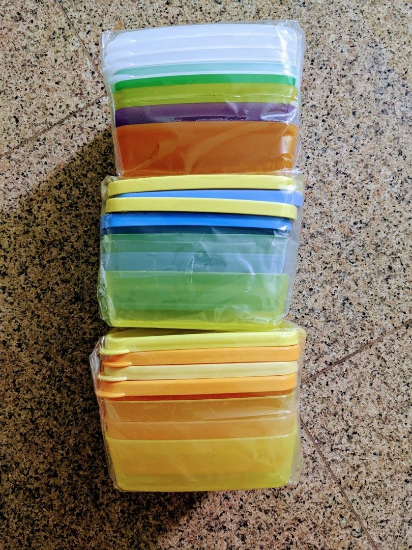 Tupperware Square Away Containers 400ml, Furniture & Home Living ...