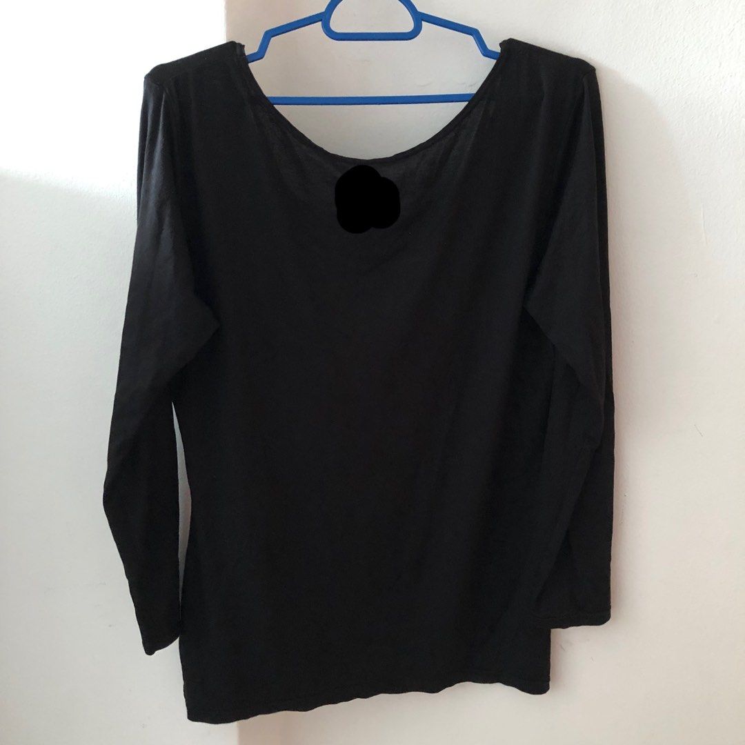 Long sleeve black inner baju