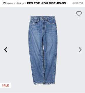 Uniqlo Peg Top High Rise Jeans