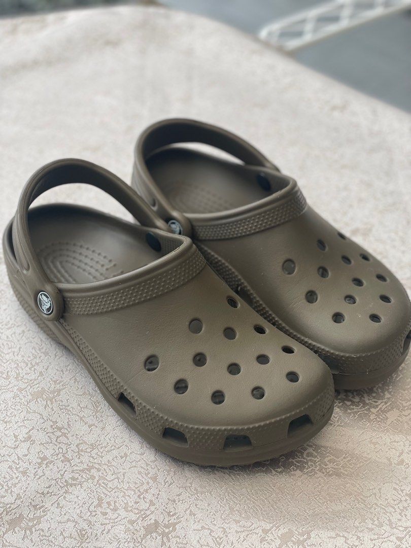 Dark brown crocs deals