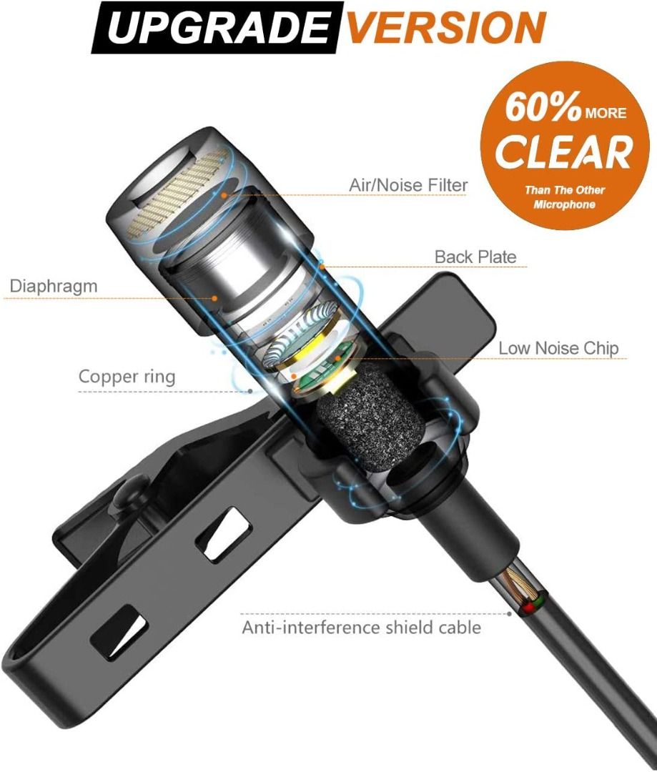 USB Lavalier Lapel Microphone for Video Recording Podcasting Streaming, USB C Clip-on Computer Microphones, Plug & Play Omnidirectional Condenser Lav Mic for Android Phone PC Laptop Mac MacBook PS463235537379586114