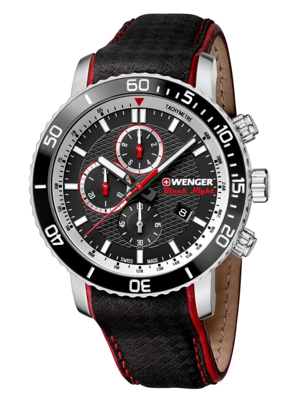 Victorinox Wenger Mens Roadster Black Night Chrono 45 Mm Black