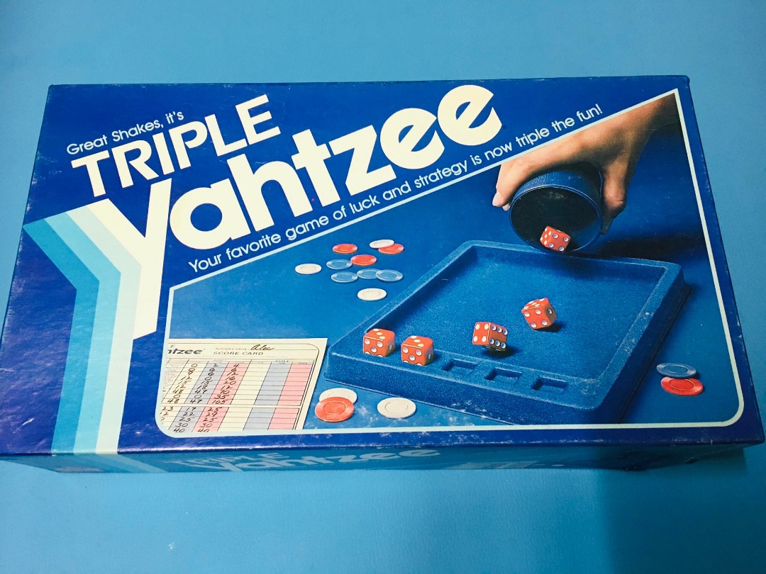 Vintage 1982 Triple Yahtzee Board Game, Hobbies & Toys, Toys & Games on