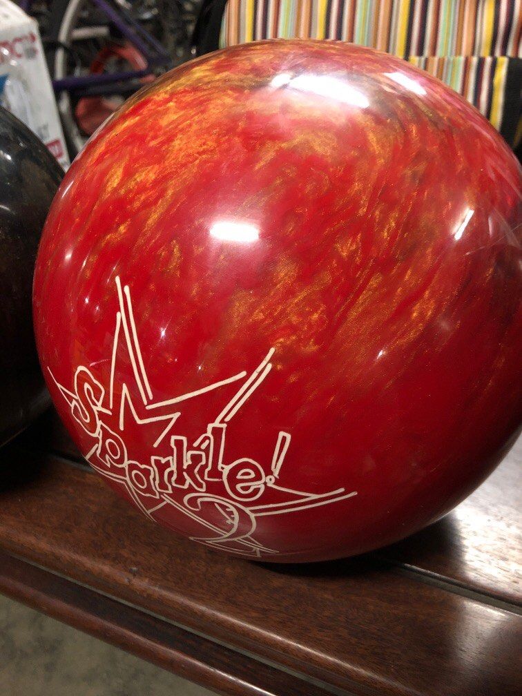 Vintage bowling balls Sparkle 2 Manhattan Rubber set, Sports Equipment