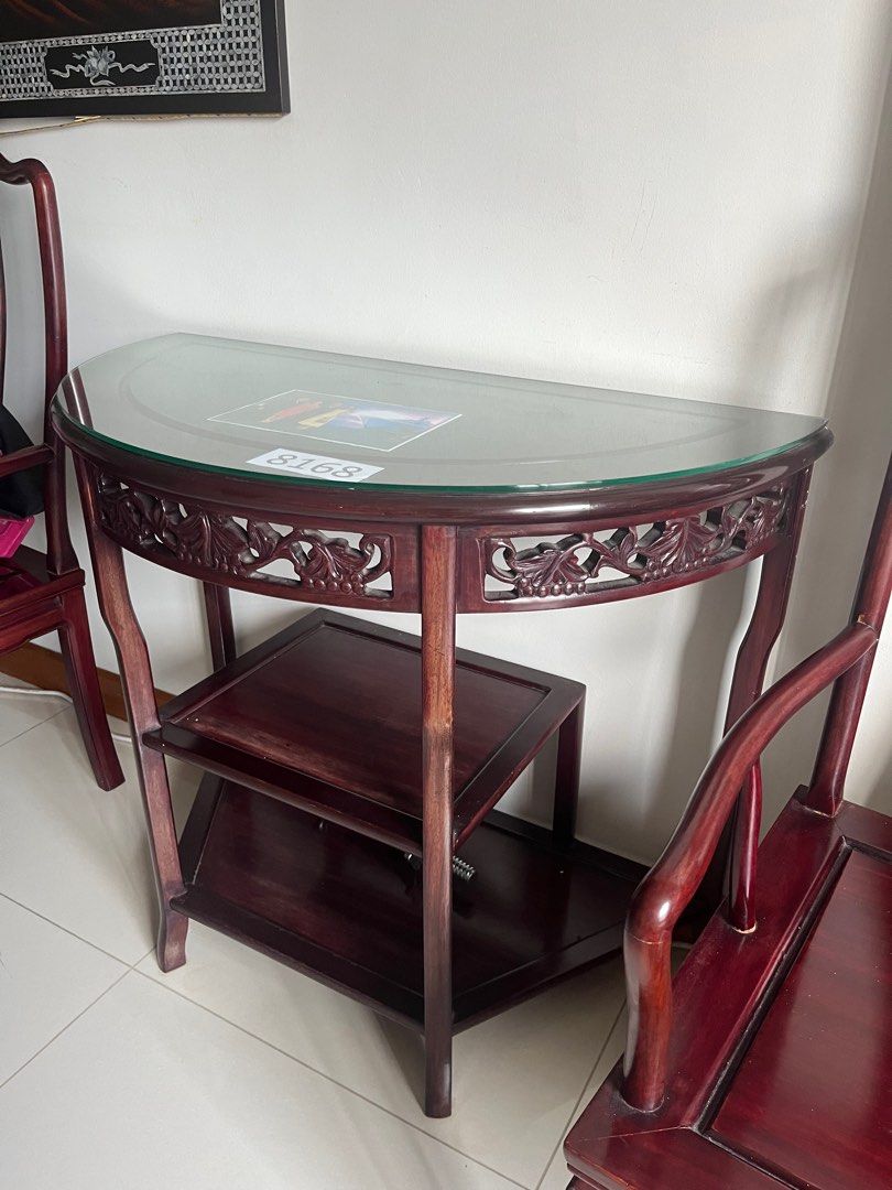 Vintage console table and chair, Furniture & Home Living, Furniture