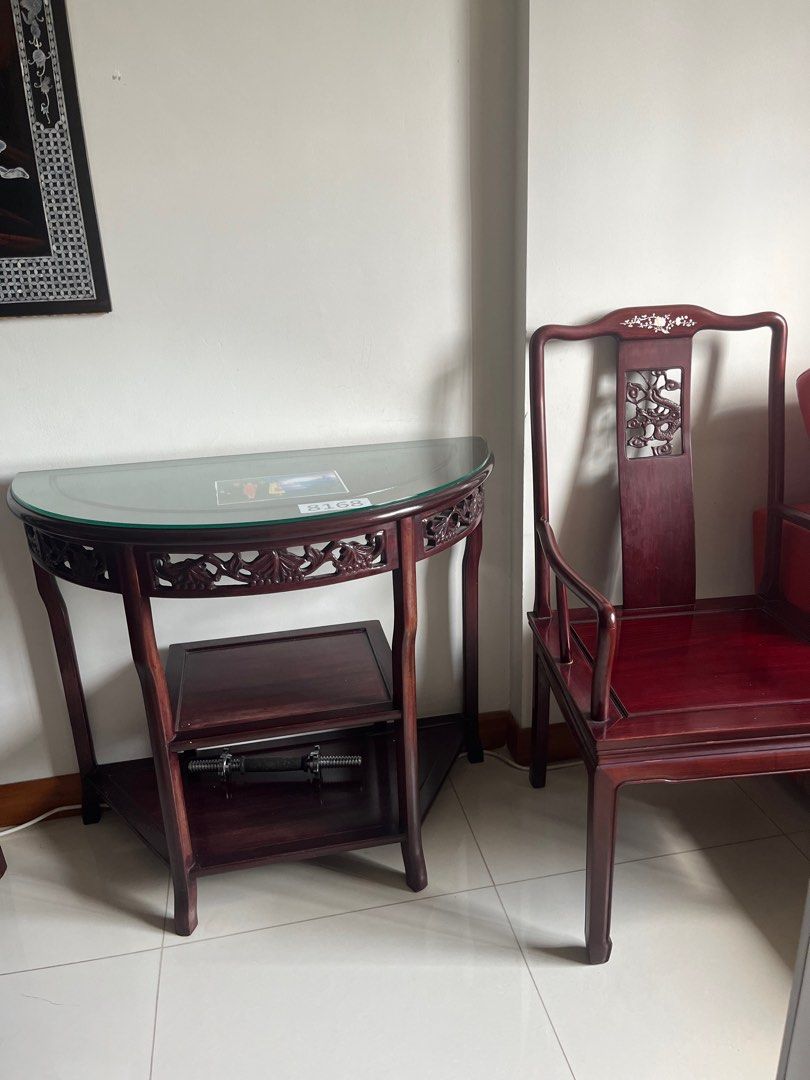 Vintage console table and chair, Furniture & Home Living, Furniture