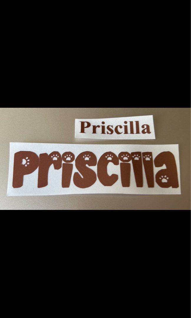 Waterproof vinyl name stickers, Hobbies & Toys, Stationery & Craft, Art