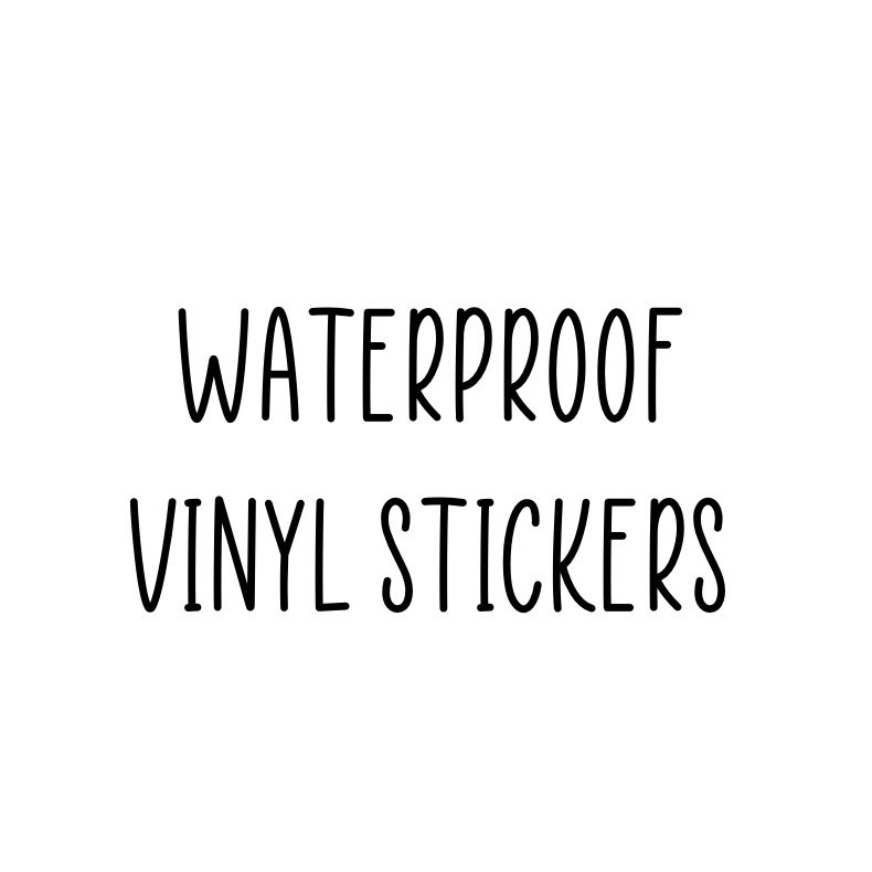Waterproof vinyl name stickers, Hobbies & Toys, Stationery & Craft, Art