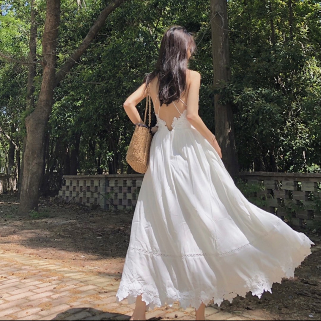 White summer new arrivals beach dress