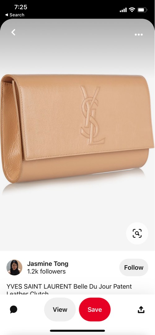 Ysl beige clutch best sale