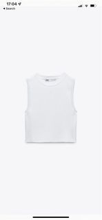 Zara - Knit Crop Top White