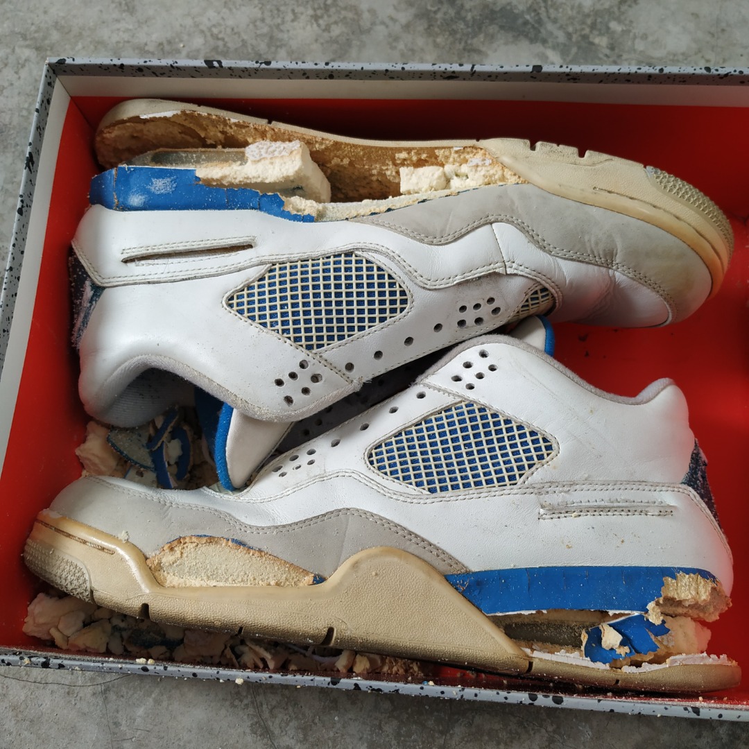 11 US AIR JORDAN 4 MILITARY BLUE NIKE RETRO BOX NBA BASKETBALL SNEAKERS SHOE SOLE OUT