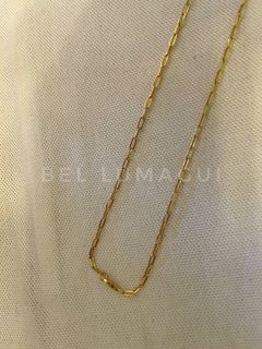18k Saudi Gold Paper Clip 20” 3 grams