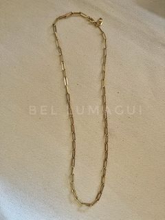 18k Saudi Gold Regular Paper Clip Chain 15” 4.2 grams