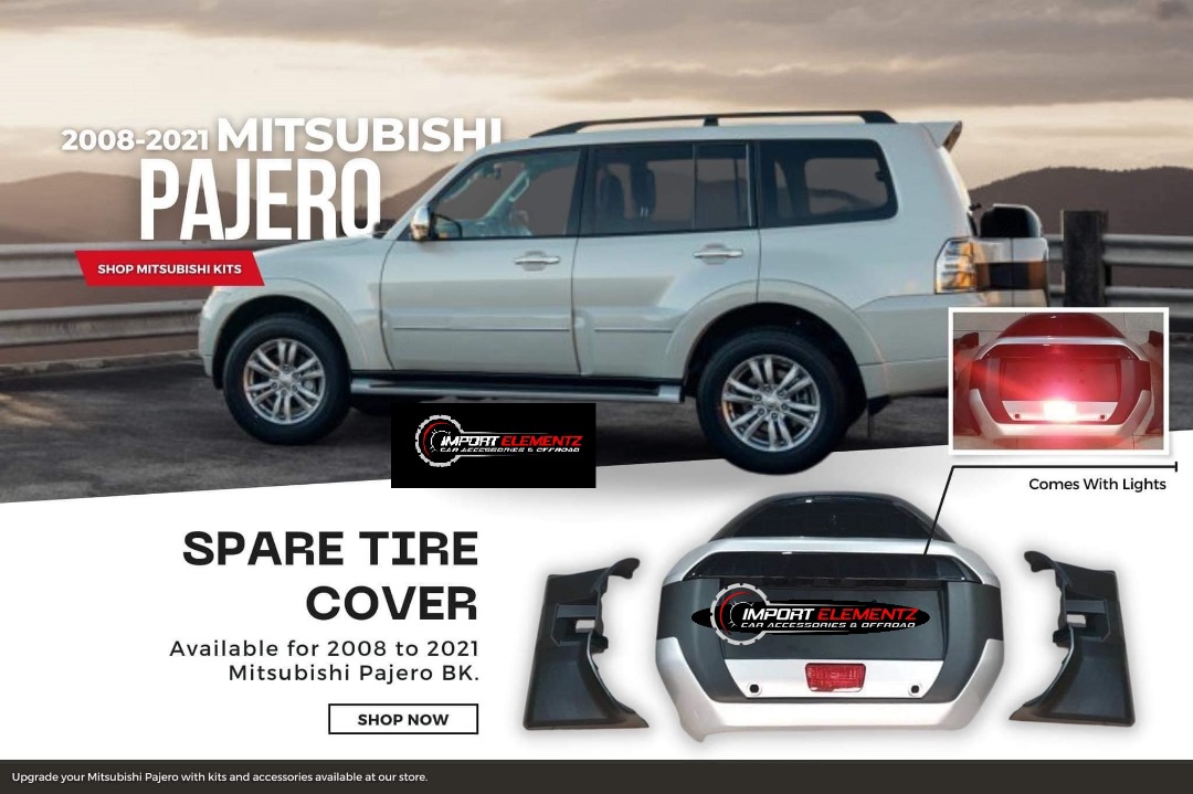 20082021 MITSUBISHI PAJERO BK SPARE TIRE COVER Facelift upgrade on