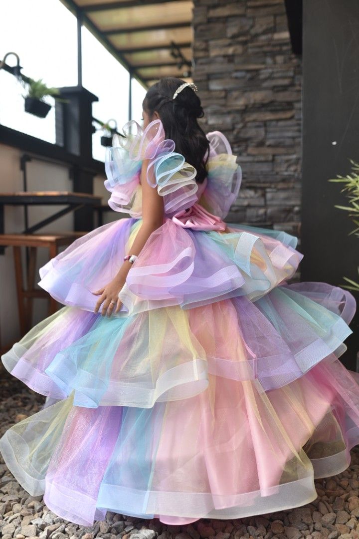 Unicorn theme gown cheap