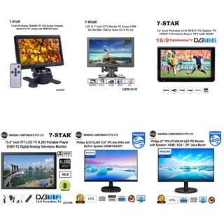 7 Inch Monitor HDMI - 1024x600 HD TFT LCD Screen Display AV VGA Input Built  in Speaker for Raspberry Pi 3 Model B+ 3B CCTV Computer PC DVR Car