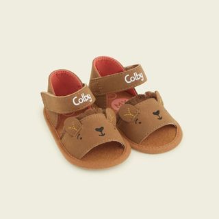 英國🇬🇧兒童品牌 My 1st Years 自訂名稱嬰兒啡色狮子🦁️涼鞋(0-18個月) Personalised Lion Sandals (0-18 mths)