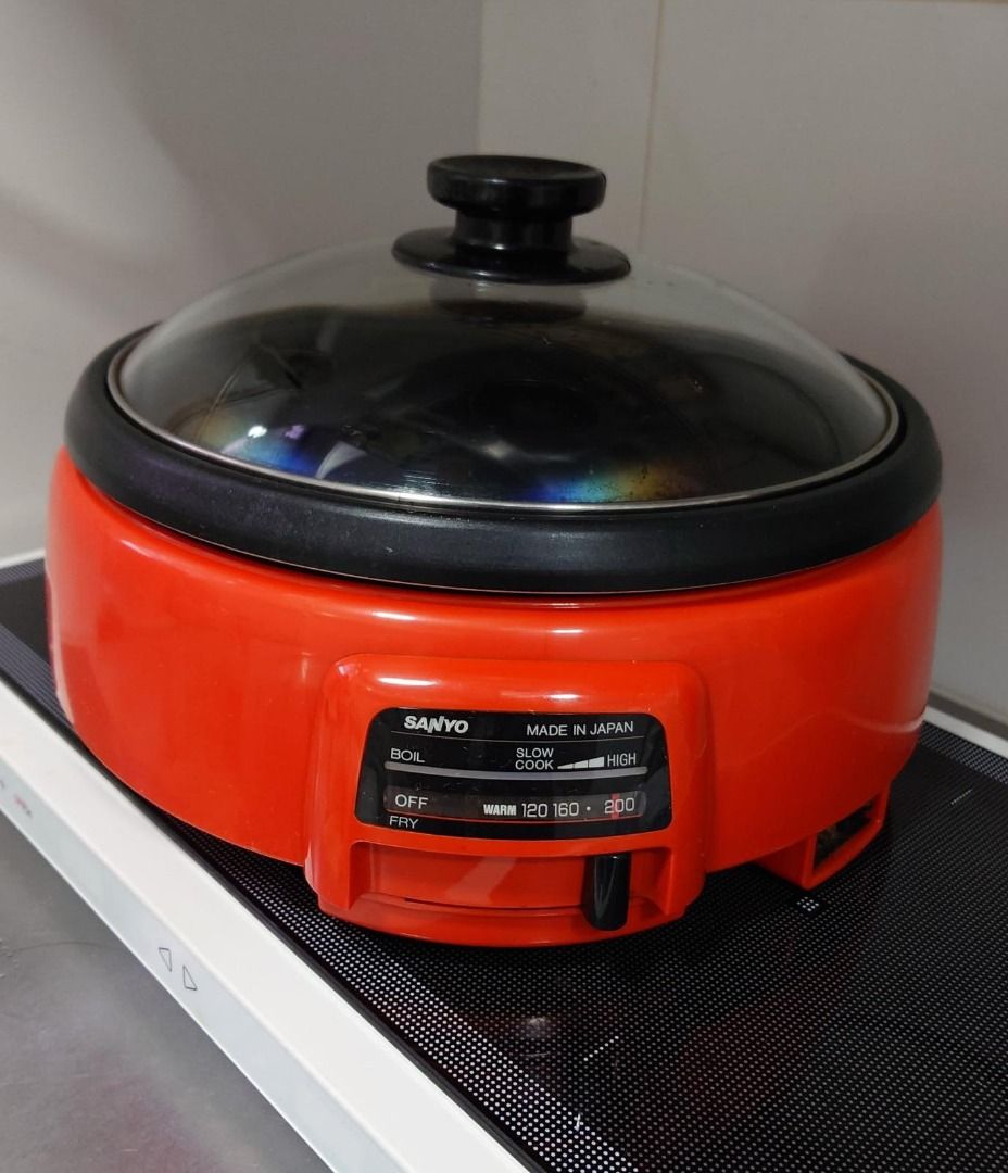 日本製Sanyo 三洋萬用鍋打邊爐慢煮煎炒炸蒸炆煲滾淥灼, 家庭電器, 廚房電器, 鍋具- Carousell