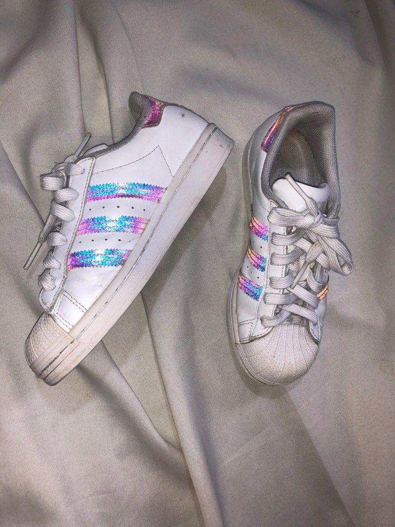 Adidas superstar holographic trainers discount