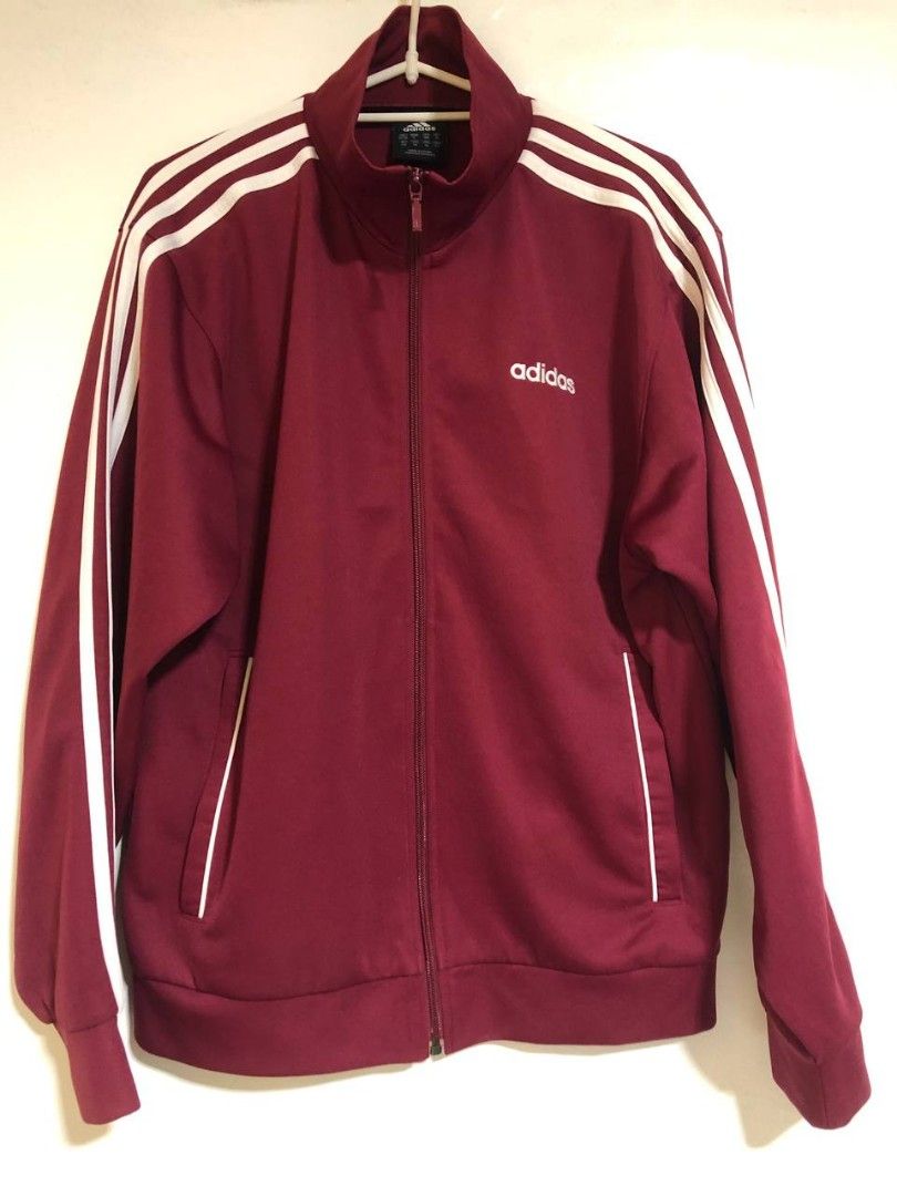 Women s Adidas Track Jacket Size 44 Burgundy Emmy