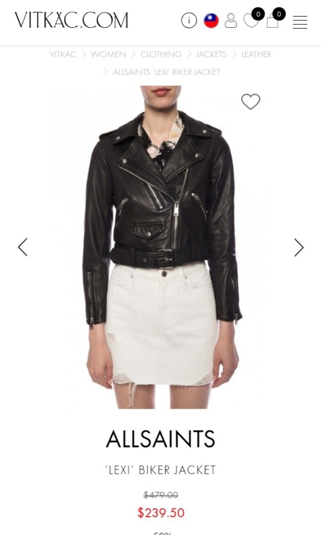 All saints lexi leather jacket discount