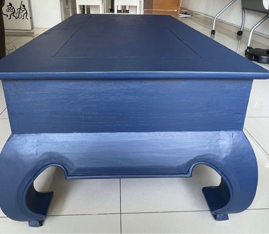 Antique Coffee Table (Navy Blue), Furniture & Home Living, Furniture