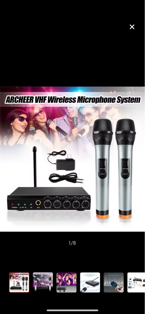 Archeer VHF Wireless Mic System, Audio, Microphones on Carousell