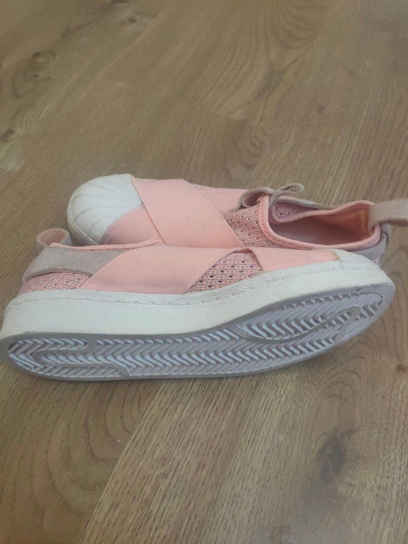 Adidas superstar slip on coral sales
