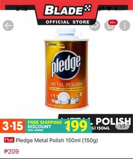 Authentic Pledge metal polish brand new with receipt