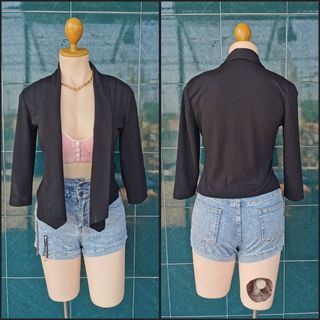 black 3 fourths blazer small mossimo