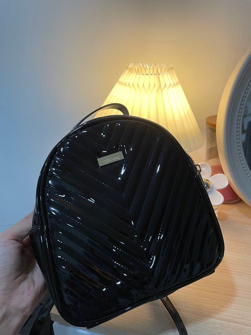 Harrods patent chevron new arrivals backpack