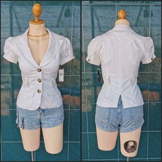 blazer blouse buttonsdown small IZ byers California