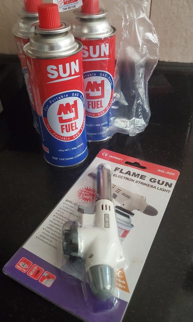 Blow Torch and butane canister, Furniture & Home Living, Bathroom