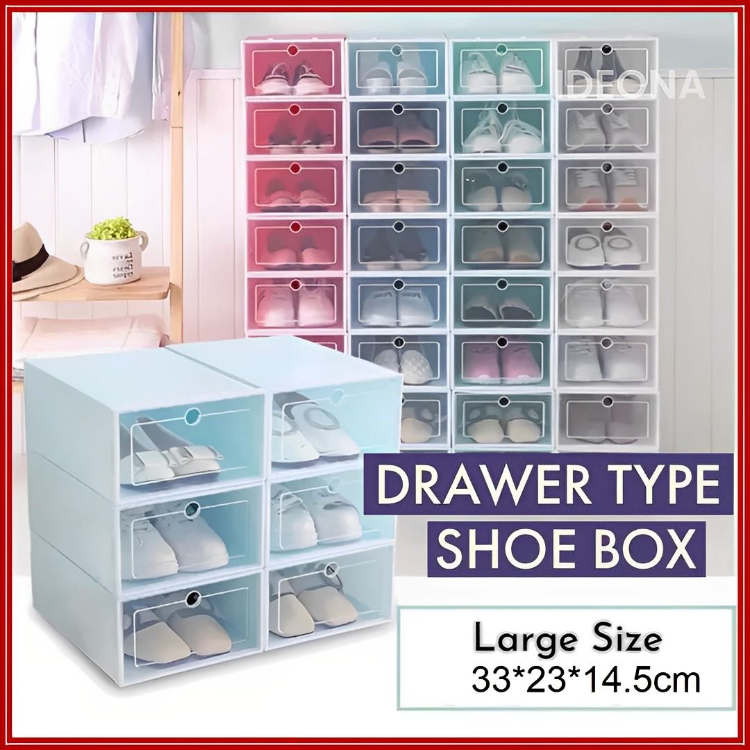 Waterproof shoe clearance storage box