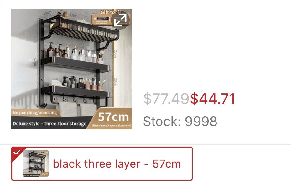 Brand new 3 layer wall shelf, Furniture & Home Living, Furniture