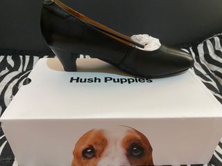 BRAND NEW AUTHENTIC HUSH PUPPIES Black SHOES with 2 inches heels SIZE 10