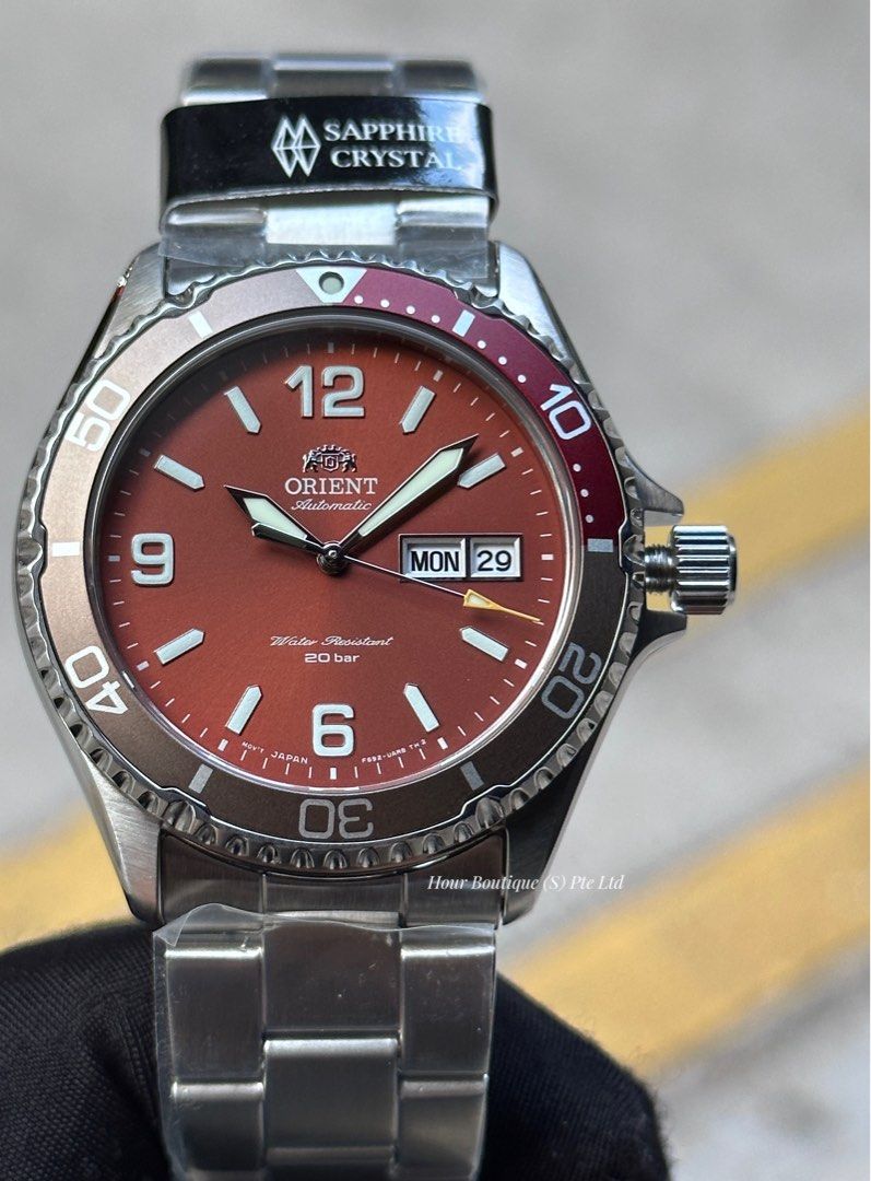 Brand New Orient Kamasu Matt Red Dial Automatic Divers RAAA0820R, Men