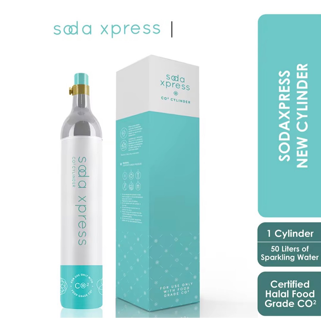 Brand New Soda Xpress CO2 Cylinder for Soda Xpress Soda Maker, Food