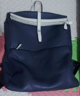 Bruno Magli leather navy color backpack