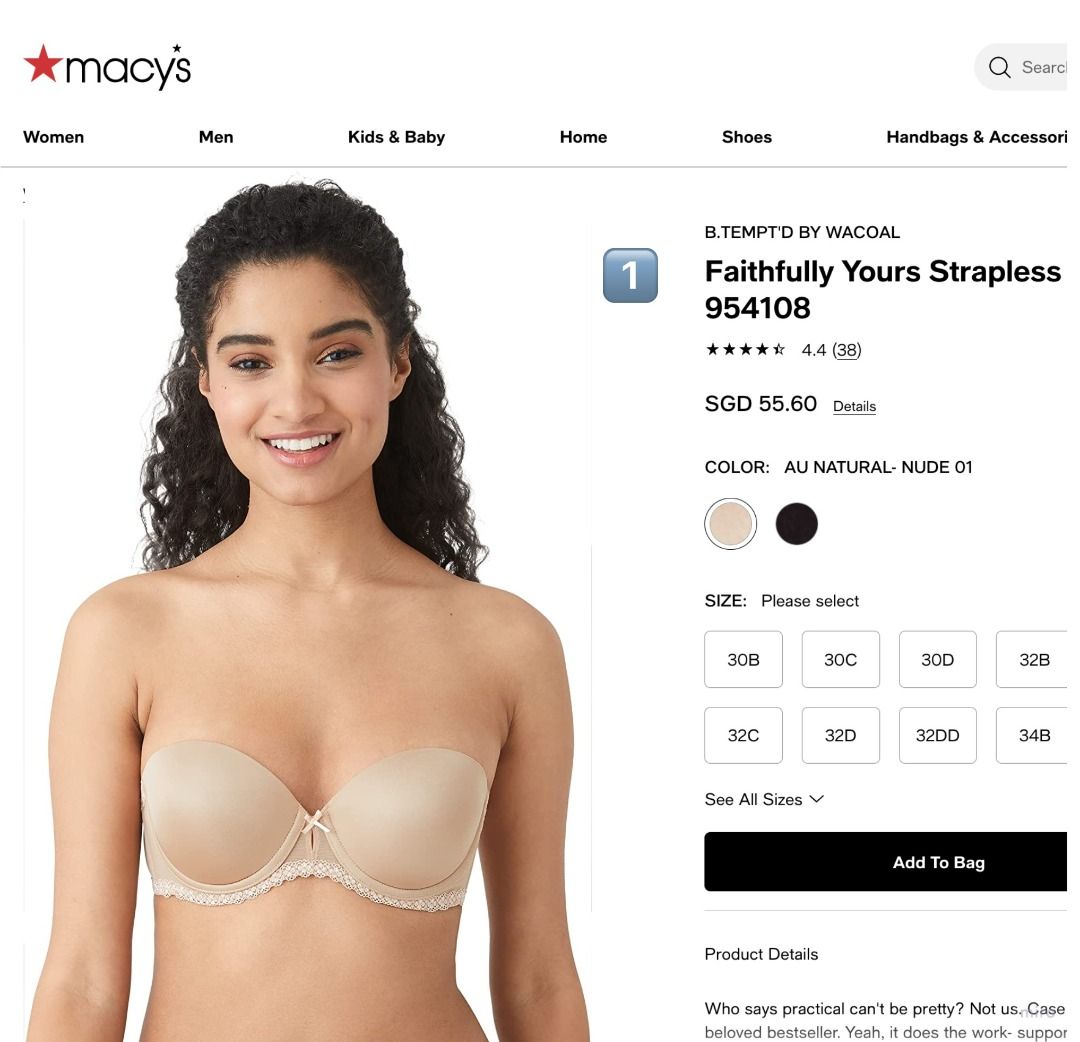 B.tempt'd by Wacoal Modern Method Convertible Strapless Bra