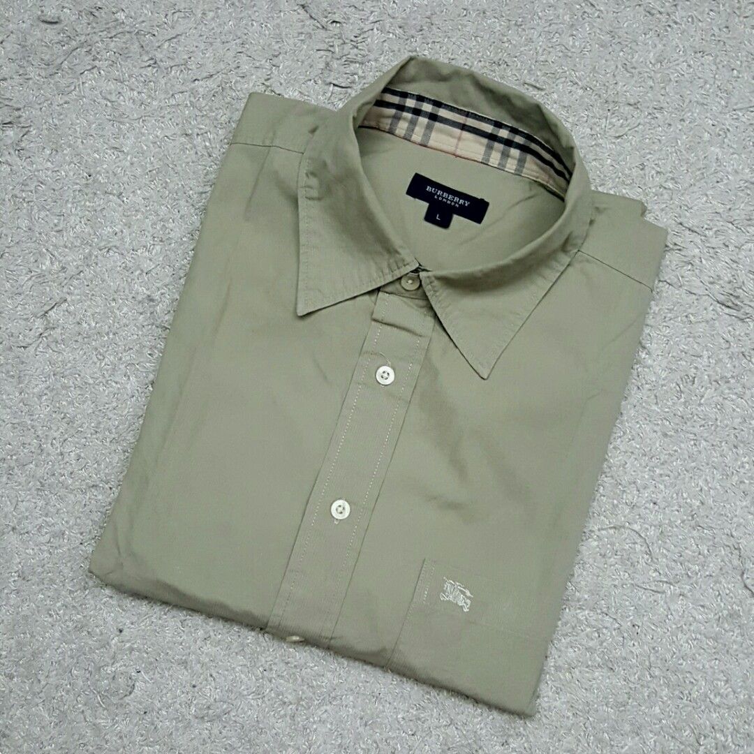 Khaki hotsell burberry shirt