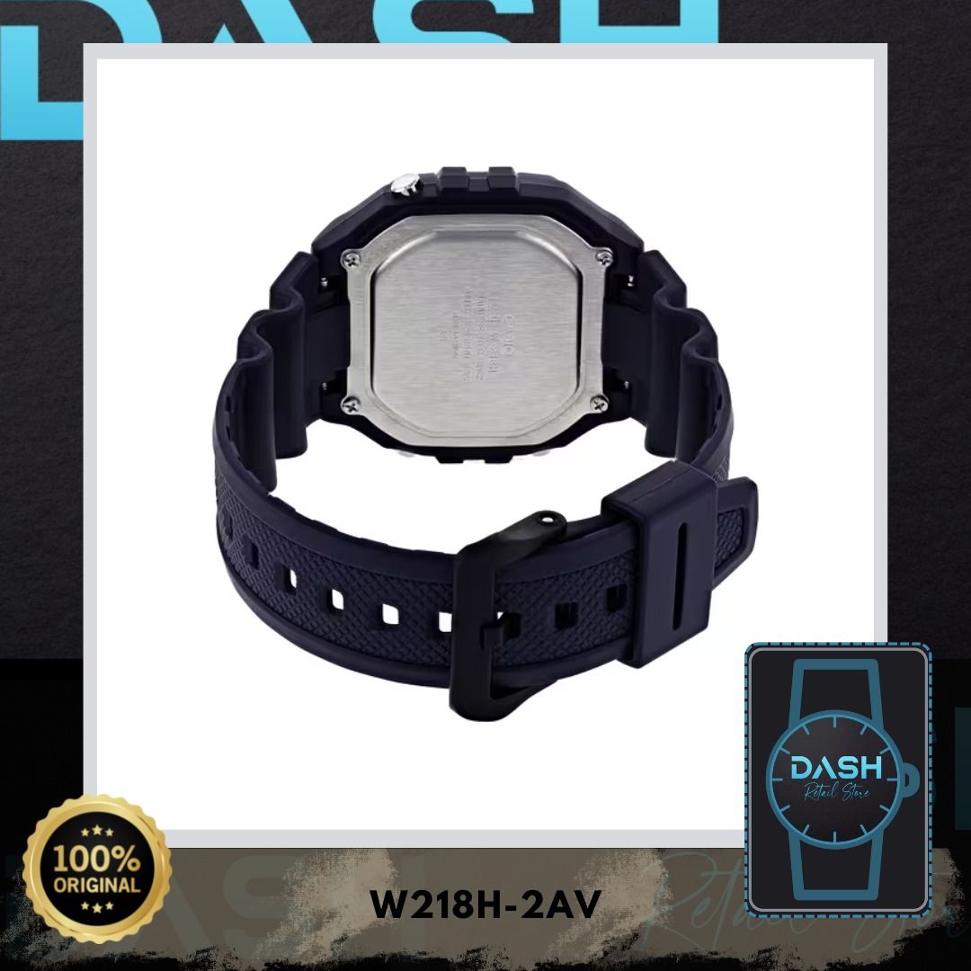 Casio W-218H-3B - Uy tín từ 2009, Tem vàng chống giả, Bảo hành 1 năm